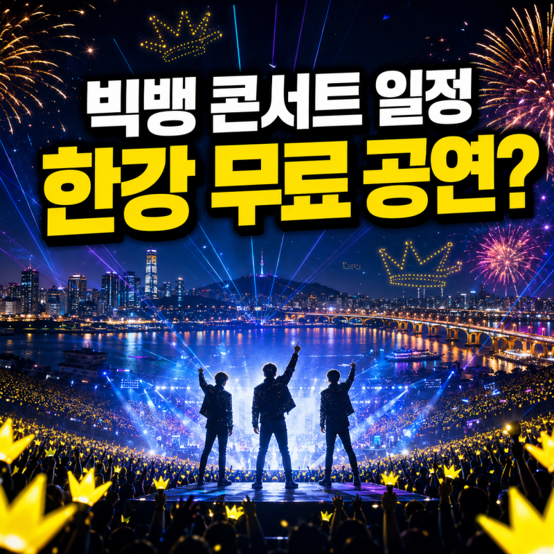 빅뱅 콘서트 일정 총정리, 한강 무료 콘서트는 실제 공연이 아니었다?
