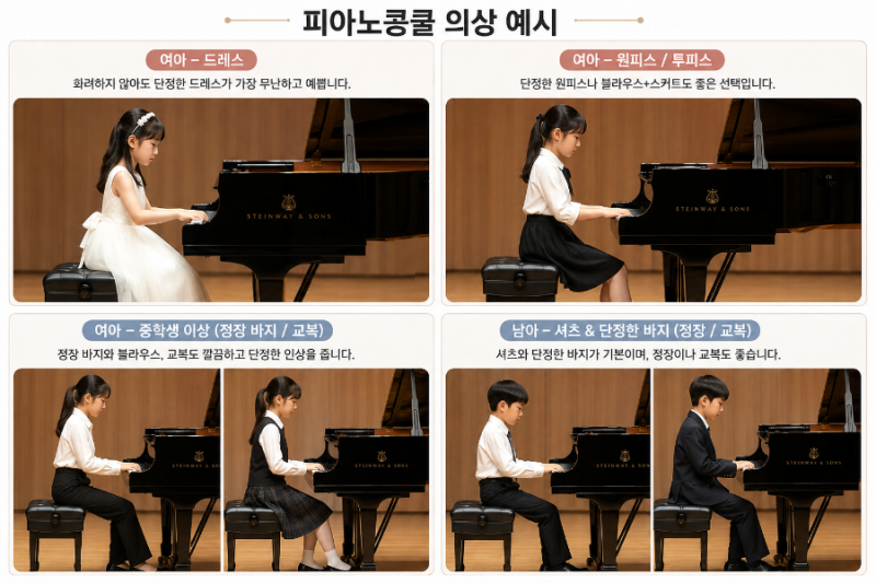 음악 콩쿨 의상, 어떤 옷을 입어야 할까요?| 콩쿨 드레스부터 교복까지, 콩쿠르 의상 선택법