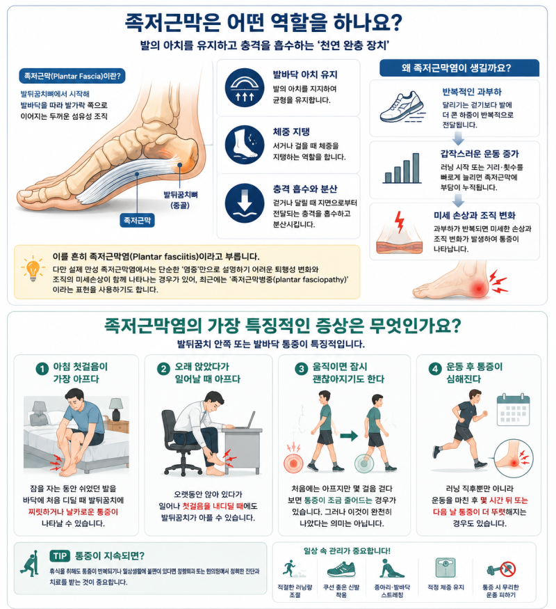 운정 산내마을 한의원 러닝 후 발바닥이 아픈데 족저근막염일까요? 한방치료는 어떻게 하나....