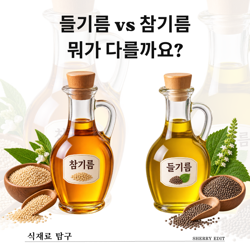 들기름 참기름 차이, 발연점부터 보관법까지 제대로 알아보기!
