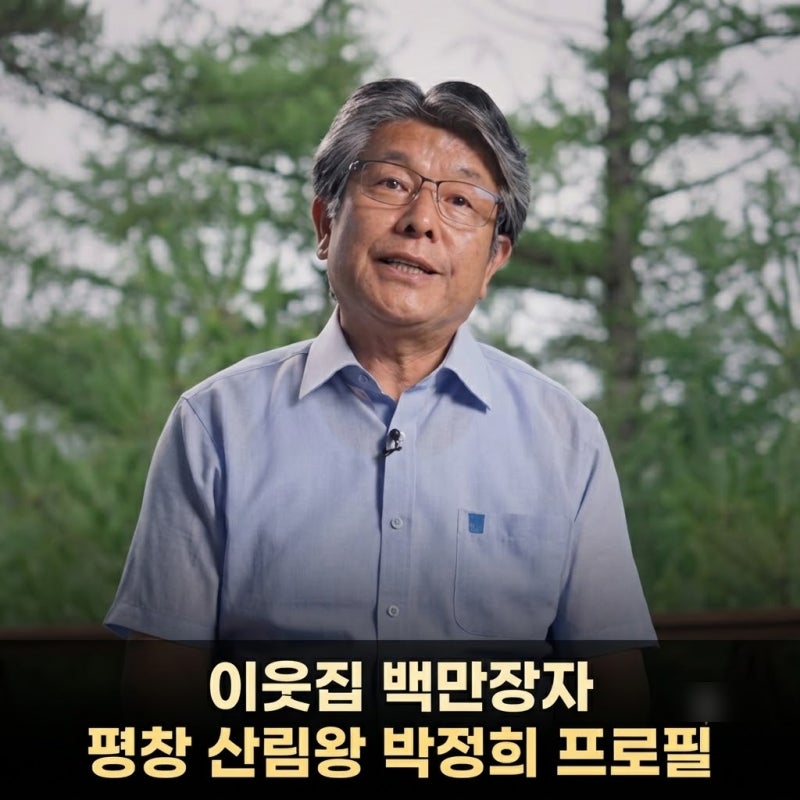 이웃집 백만장자 평창 산림왕 박정희 대표 프로필 아트인아일랜드 캠핑장
