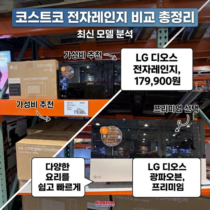 코스트코 전자레인지 총정리 LG디오스 전자렌지 광파오븐