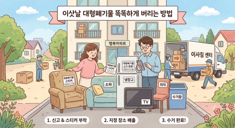 대형 폐기물 스티커 없이 앱으로 3분 만에 버리는 방법