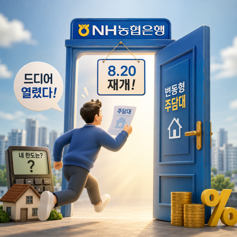 “창구 열렸다고 한도 늘어날까? 2달 반 만에 빗장 푼” 농협은행 주담대 신규 접수 재개