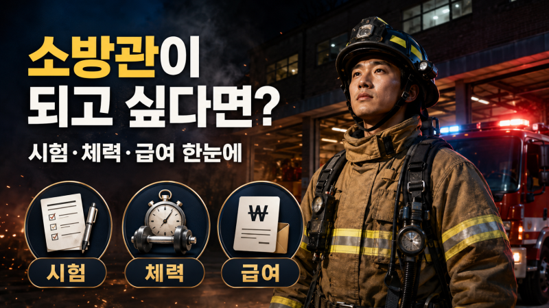 소방관이 되고 싶다면? 시험·준비과정·공무원 여부와 급여 총정리
