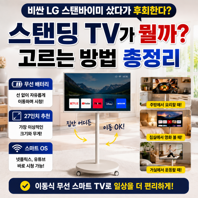 "비싼 엘지 스탠바이미 샀다가 후회한다?" 스탠딩 TV가 뭘까? 고르는 방법 총정리