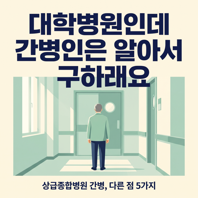 대학병원 간병비, 하루 얼마나 들까요?