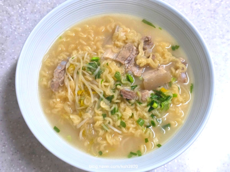 사리곰탕 라면 레시피 라면조합 숙주라면 끓이는법 라면요리