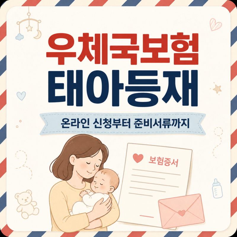 우체국보험 태아등재 방법, 온라인 신청부터 준비서류까지