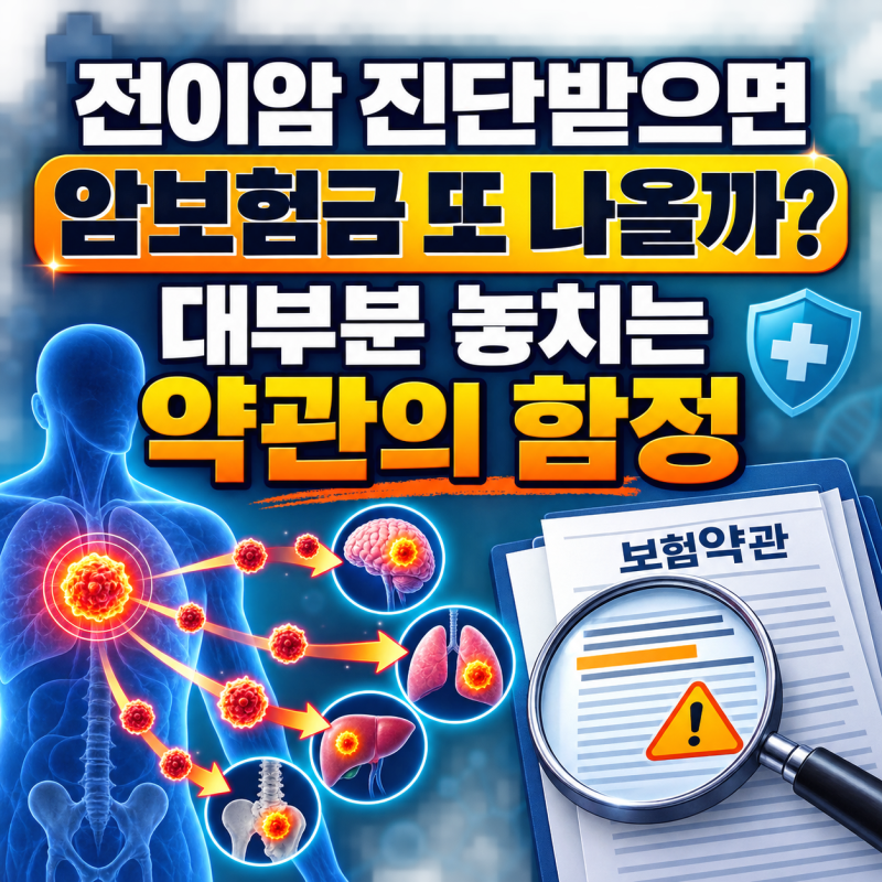 전이암 진단받으면 암보험금 또 나올까? 대부분 놓치는 약관의 함정