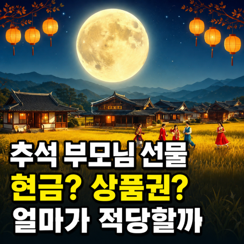 추석 부모님 선물 뭐가 좋을까? 친정 시댁 용돈 금액과 상품권 이야기