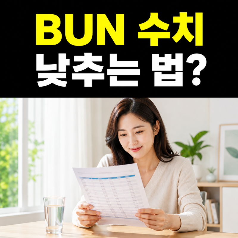 물 많이 마시면 내려갈까? BUN 수치 낮추는 법과 정상수치