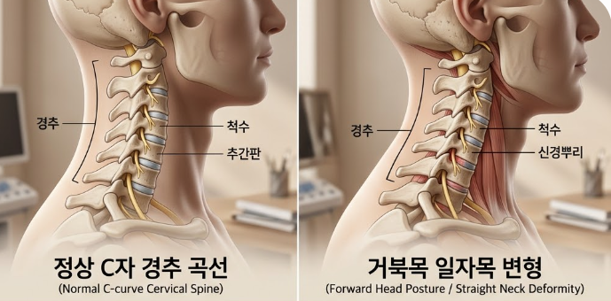 목디스크와 거북목 차이 구분법! 증상부터 도수치료 재활 실비 팁까지(고양 일산 진료 기준)