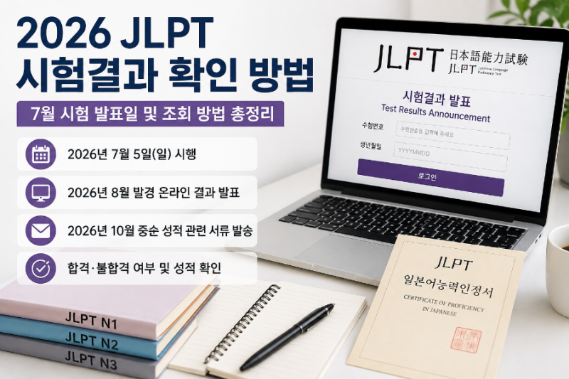 2026 JLPT 시험결과 발표일 확인 | 7월 시험 성적 조회방법 총정리