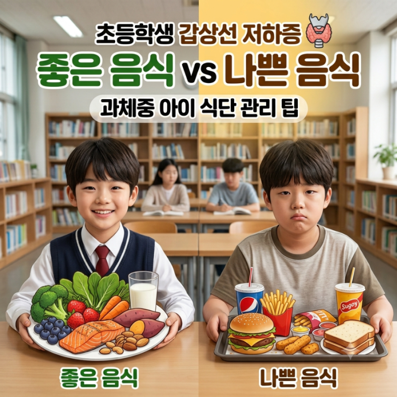 초등학생 갑상선 저하증에 좋은 음식 vs 나쁜 음식 | 과체중 아이 식단 관리 팁