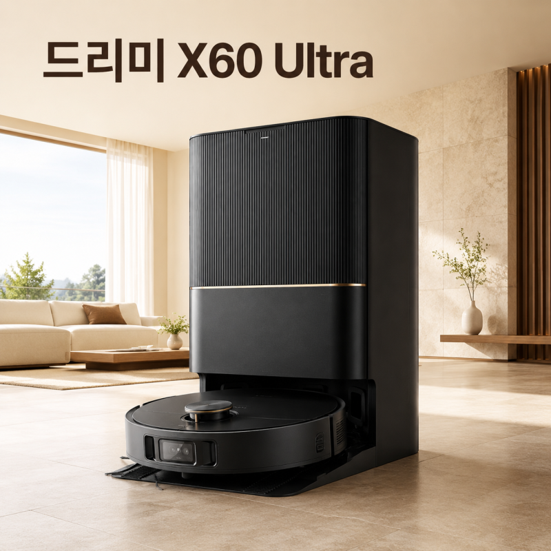 "집안일은" 드리미 X60 Ultra 로봇청소기 구매기준, 35,000Pa 흡입력과 99만원 가격