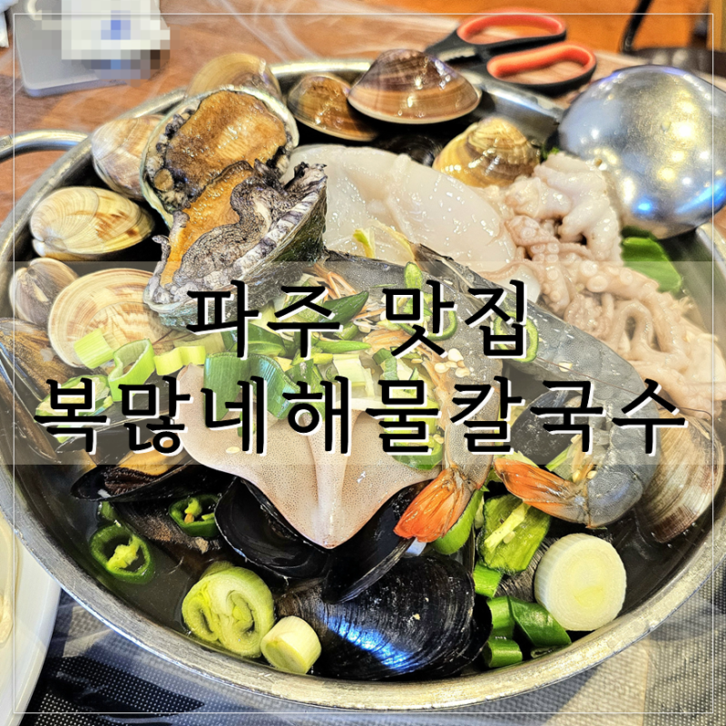 파주맛집 복많네해물칼국수 해물파전 파주아울렛 근처 후기
