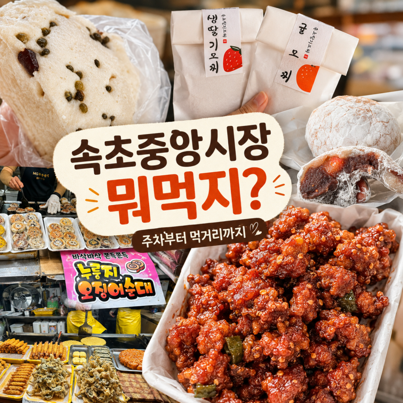 속초중앙시장 먹거리 뭐 먹지? 먹거리부터 주차꿀팁까지