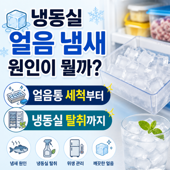 냉동실 얼음 냄새 원인이 뭘까? 얼음통 세척부터 냉동실 탈취까지