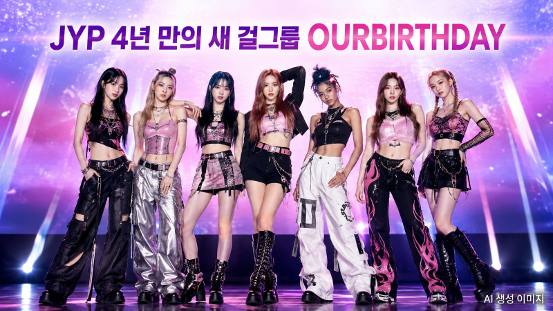 JYP 4년 만의 새 걸그룹 아워벌스데이 데뷔…7명 멤버·SQUEEZY 총정리