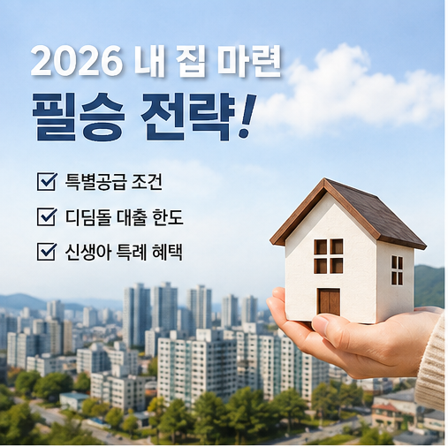 2026 내 집 마련 필승 전략: 신혼부부·생애최초 특별공급 조건부터 디딤돌 대출·신생아 특례 ....