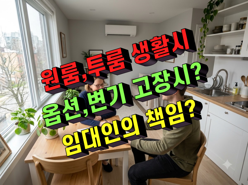 원룸, 투룸 옵션 수리비는 누가 책임? 집주인 수선 책임 범위(ex:에어컨, 변기, 바퀴벌레 등)