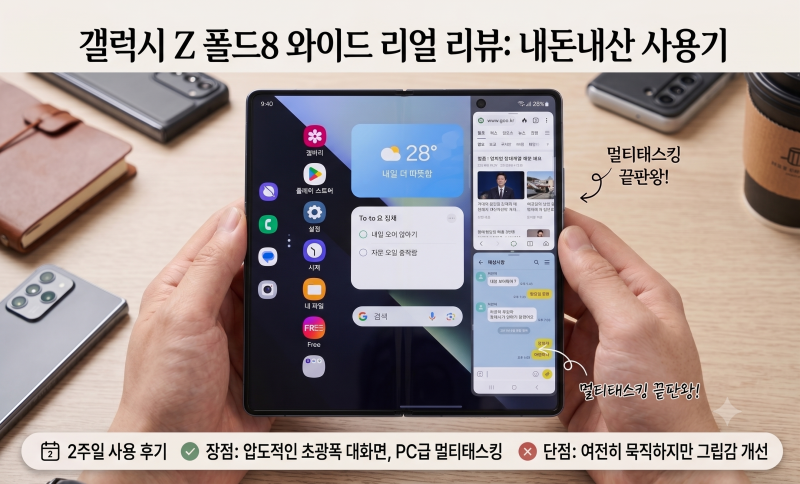 갤럭시 Z폴드8 와이드 1TB 내돈내산 후기, 무거운데도 비싼 돈 주고 산 이유 (장단점 솔직 리뷰....