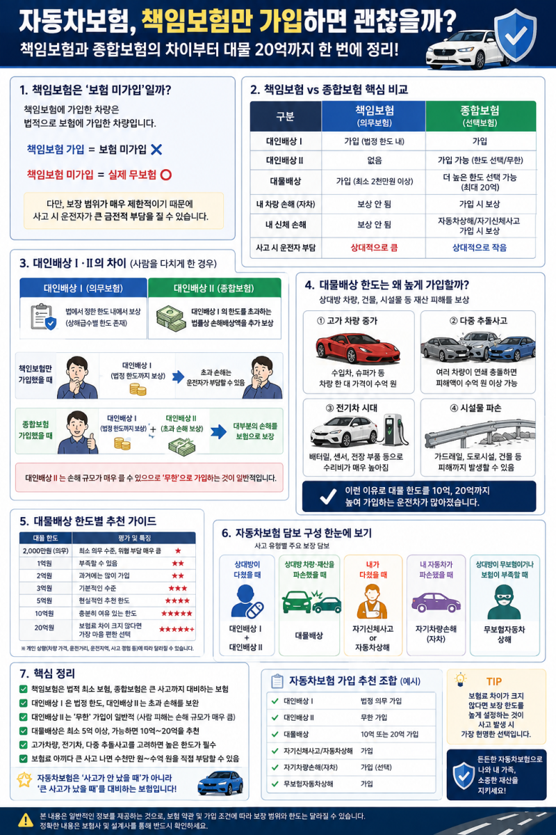 자동차보험, 책임보험만 가입하면 정말 괜찮을까? 책임보험 가입자 필독!