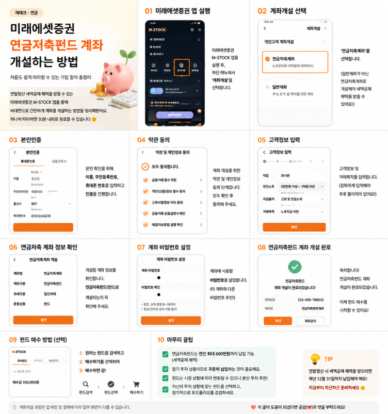 연금저축펀드 계좌 만들기(미래에셋증권)