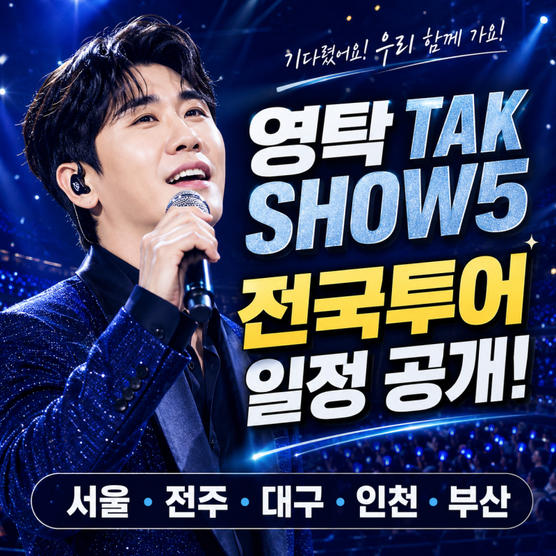영탁 TAK SHOW5 티켓 얼마? 전국투어 일정부터 서울 콘서트 예매까지