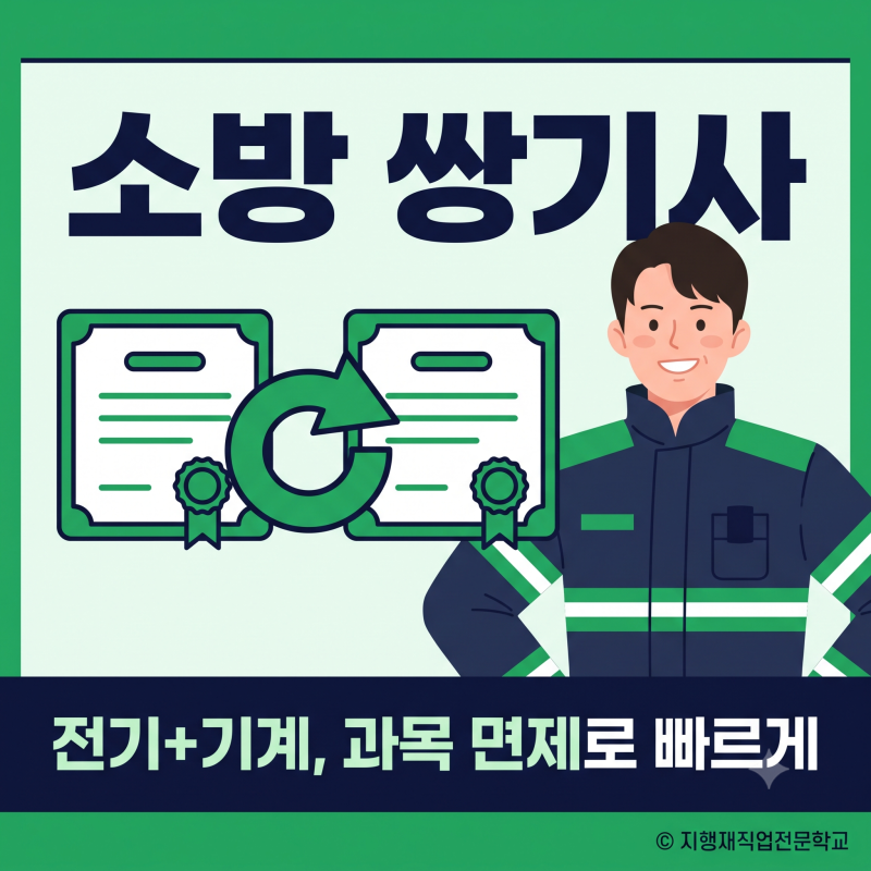 소방 쌍기사(전기+기계) – 필기 과목 면제로 하나 더 빠르게 따는 법