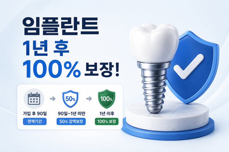 메리츠화재 치아보험 이목구비 임플란트 1년 후 100% 보장 가입 후기
