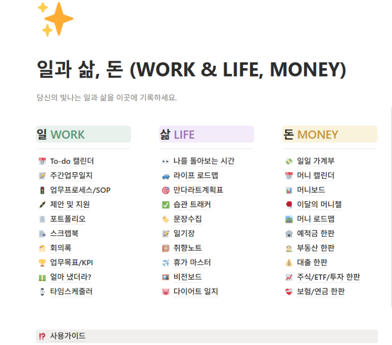 [일과 삶, 돈] 갓생 살고 싶은 사람들 다 드루와 노션 일정관리 템플릿 사용후기