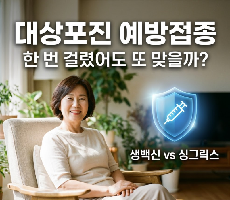 한 번 걸렸어도 또 맞아야 할까? 대상포진 예방접종 완벽 가이드