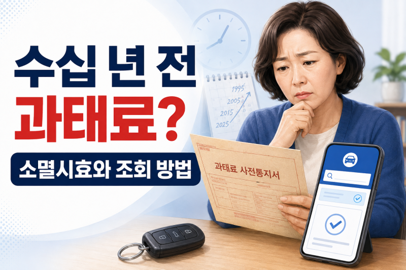 26년 전 과태료 납부 안내가 왔다면? 소멸시효와 조회 방법