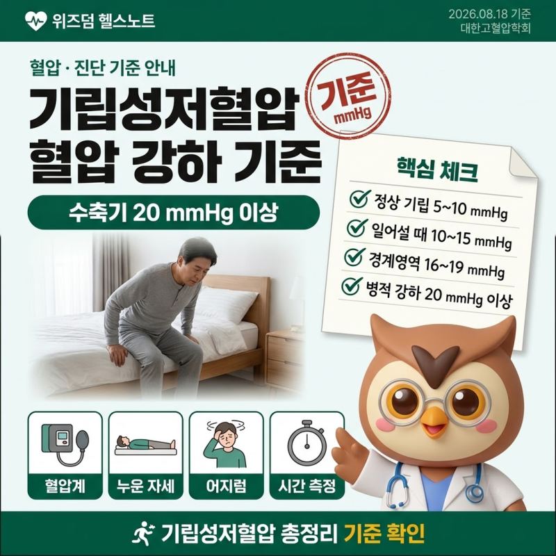 기립성저혈압 총정리 (진단 기준·정상 범위·원인·증상)
