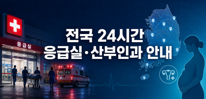 2026년 8월 20일 기준 전국 24시간 응급실·산부인과·전문병원 안내｜민간병원 위치·전화번호....