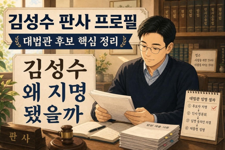 <b>김성수 판사</b> 프로필 한눈에 보기: 대법관 후보 지명 이유와 임명 절....