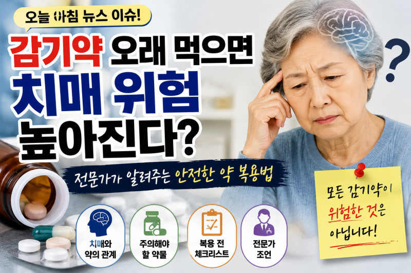 감기약 오래 먹으면 치매 위험이 높아질까? 장기복용 전 꼭 알아야 할 내용
