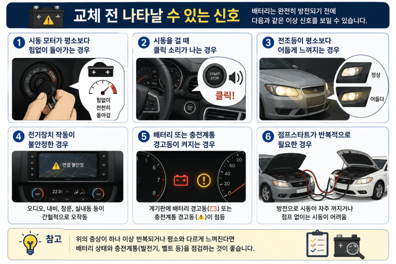 자동차 배터리 교체주기 몇 년일까? 수명과 교체 신호 총정리