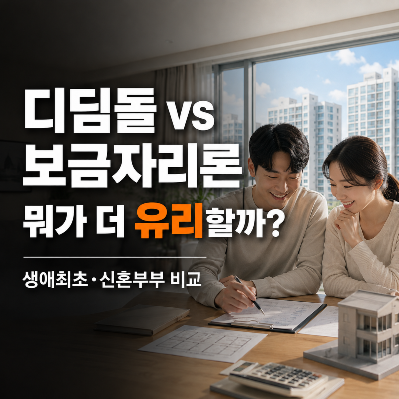 [2026 최신] 디딤돌대출 vs 보금자리론 비교, 생애최초·신혼부부라면 뭐가 더 유리할까?