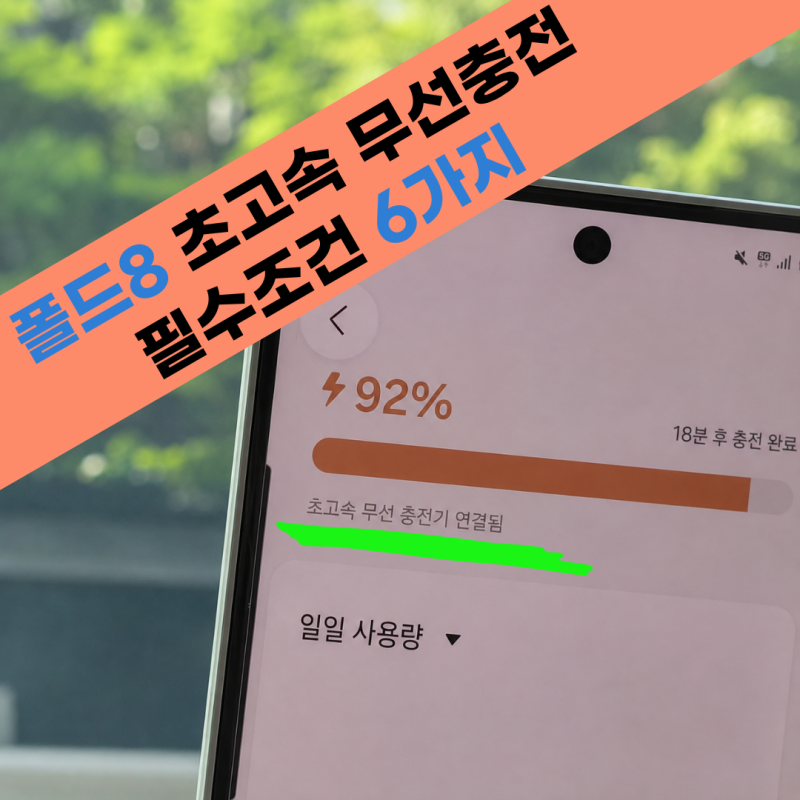 갤럭시 Z폴드8 초고속 무선충전, 이 6가지 조건 다 맞추셨나요?