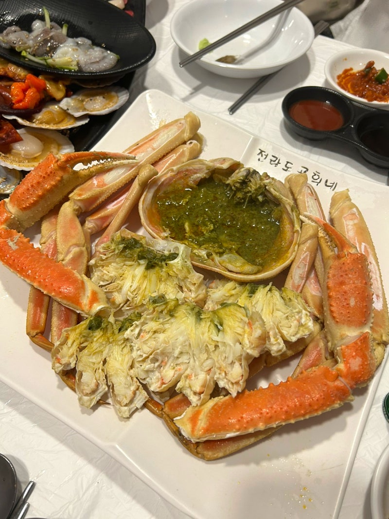 인천 소래포구 새우 생새우회 수율좋은 대게세트 정찰제 가성비맛집 서천수산