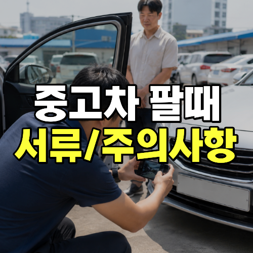 중고차 팔때 주의사항 서류 준비부터 절차까지