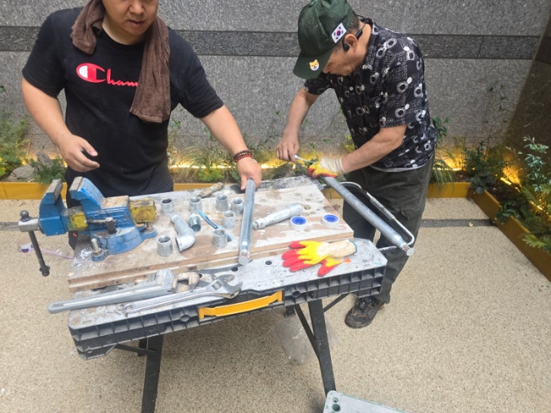 헬스장 소방시설 스프링쿨러작업