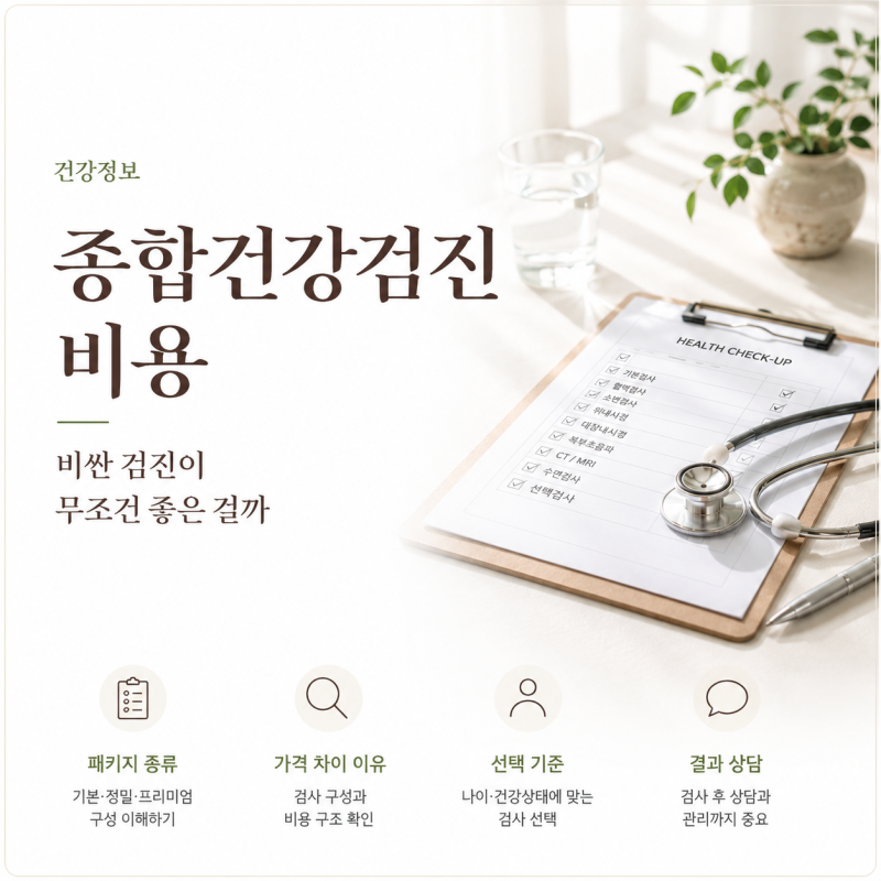 종합건강검진 비용, 비싼 검진이 무조건 좋은 걸까?