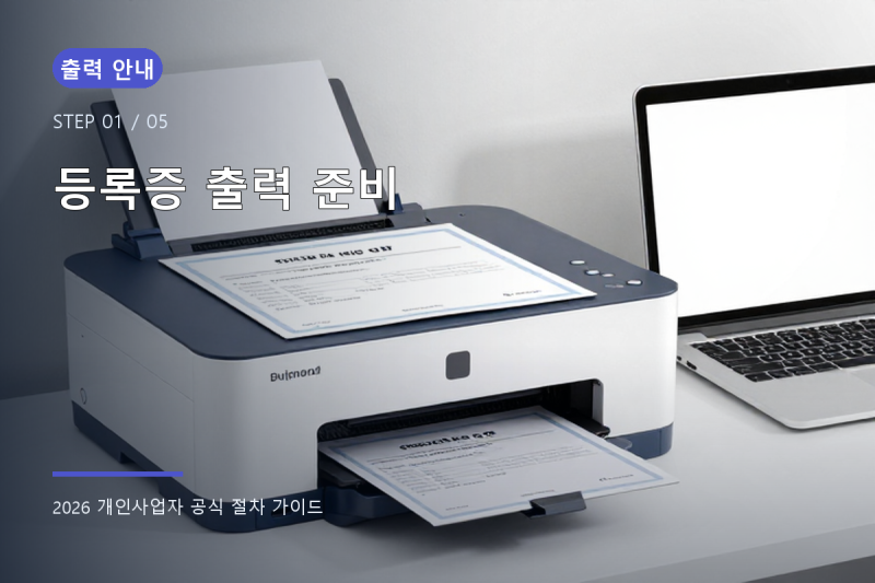 개인사업자등록증 출력·재발급 방법｜PDF 저장과 사업자등록증명 차이