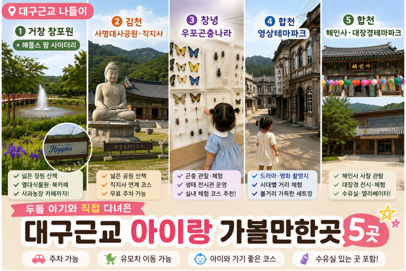 대구근교 아이랑 가볼만한곳 5곳｜주말에 떠나기 좋은 경북·경남 나들이