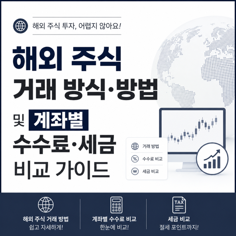 해외 주식거래 방식·방법 및 계좌별 수수료·세금 비교 가이드