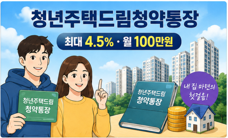2026 청년주택드림청약통장 총정리｜가입조건부터 금리·소득공제·청약·대출조건 알아보쟈